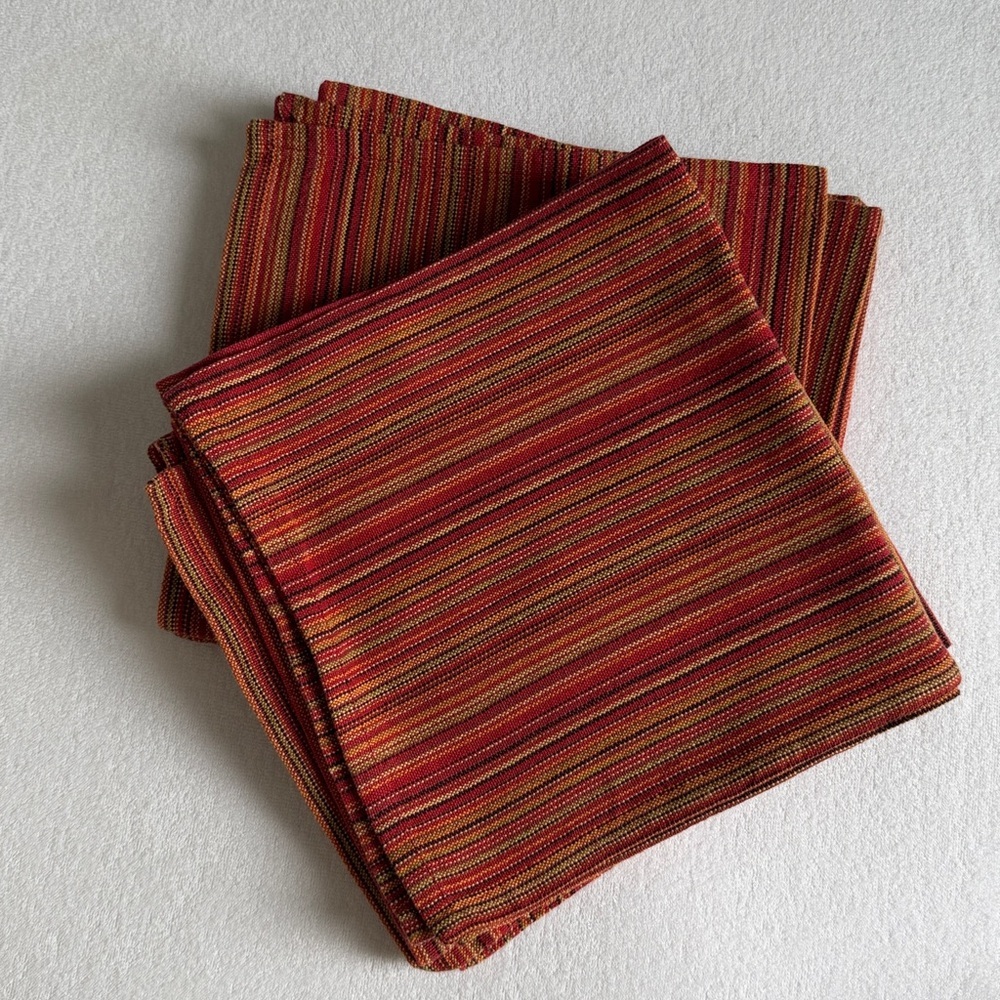 🔥4/$20 Striped Red Napkins